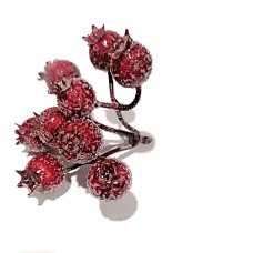 Ветка шиповник заснеженный 6см