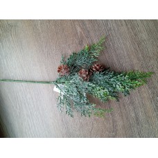 Ветка туи с шишками 30см