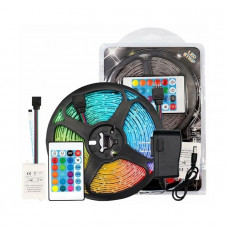Лента светодиодная самоклеящаяся 4,5 м, + блок питания+пульт управления
