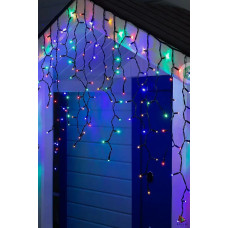 Гирлянда светодиодная 3х0,6м бахрома, черная, 70 лампочек,  220V, блок питания