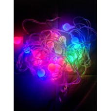 Гирлянда светодиодная 3м, 20 лапмочек, 220V, блок питания