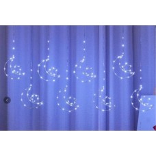 Светодиодная штора, звезда, луна 3Х1м, 160 лампочек
