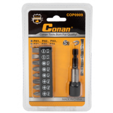 Набор бит с магнитным держателем (9 предметов; 25мм)