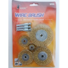 Набор плоских щеток для дрели  5пр. 