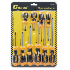 Набор отверток 10 предметов магнитные, хромованадиевая сталь