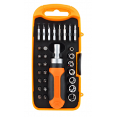 Набор головок и насадок 30 предметов, отвертка с трещоткой